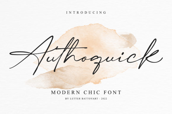 Authoquick: Elevate Your Design Projects with Modern Chic Script
