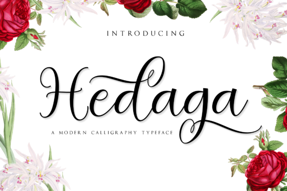 Hedaga: A Script Font for Romantic and Playful Design