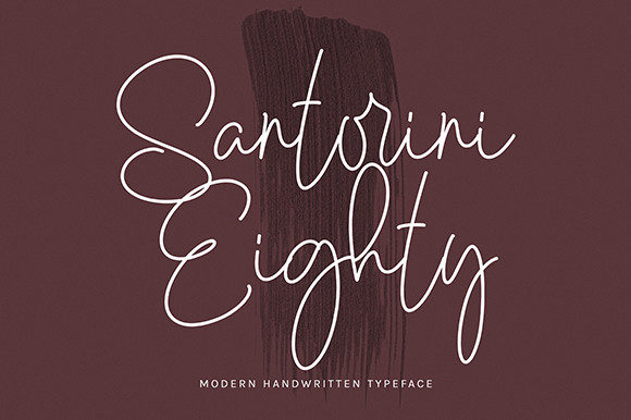 Santorini Eighty: A Stylish Script for Romantic Design